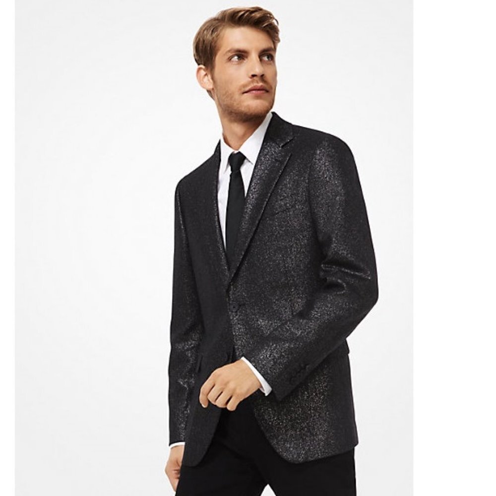 Michael Kors Mens Lurex Wool Blazer Size 44R Retail Value: $798.00